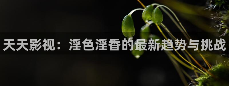 96神马影院：天天影视：淫色淫香的最新趋势与挑战