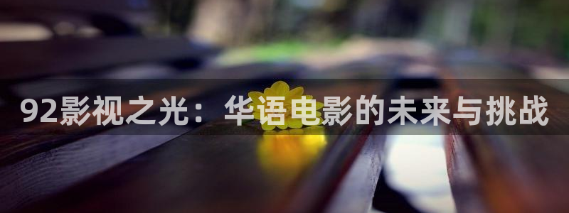 96影院在线观看免费：92影视之光：华语电影的未来与挑战